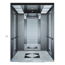 Comfortable Passenger Elevator with Mirror, Etching, Hairline Stainless Steel